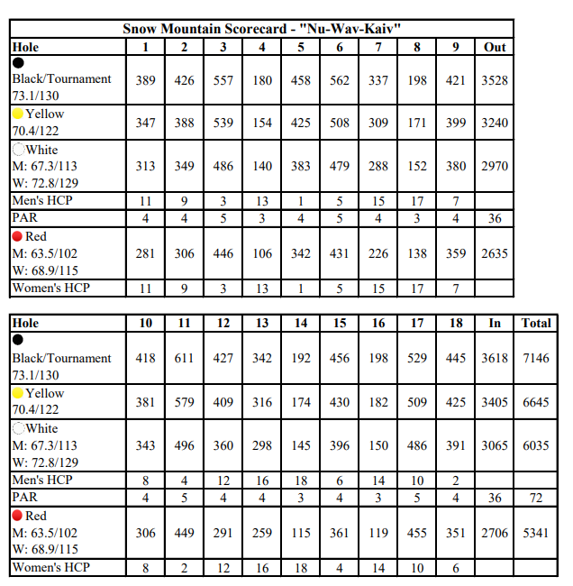 Snow Scorecard Image